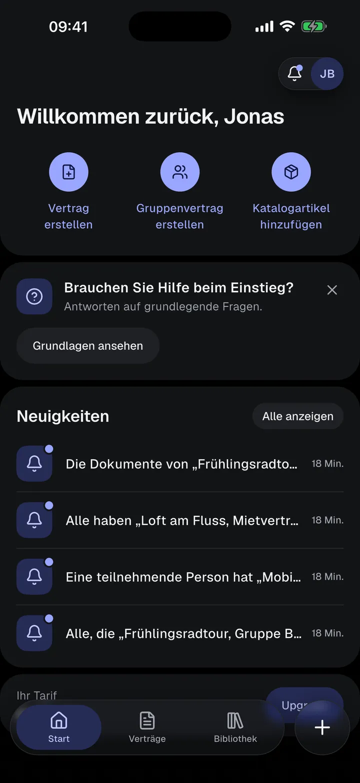 Neuigkeiten, darunter Alle haben unterschrieben