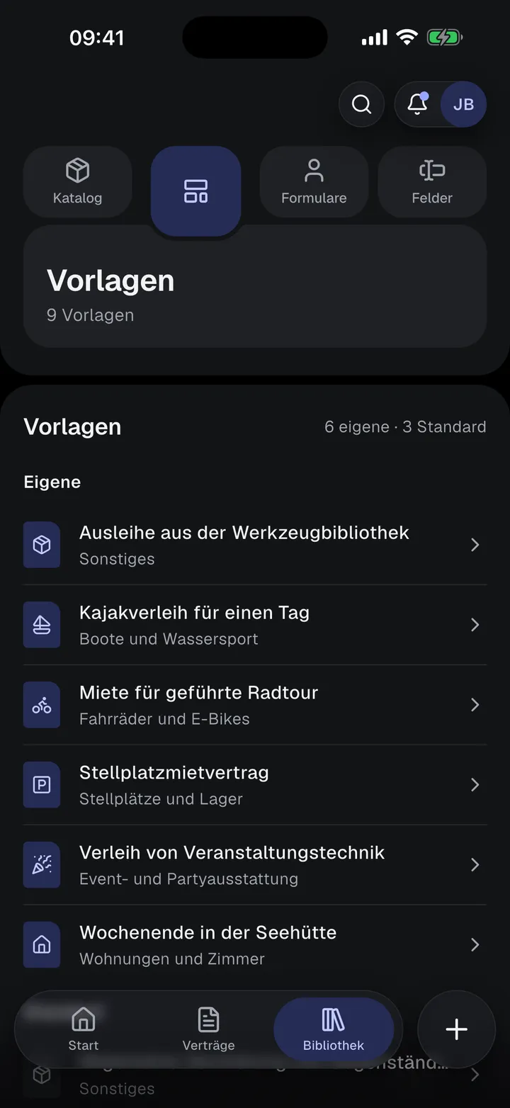 Liste der Vorlagen