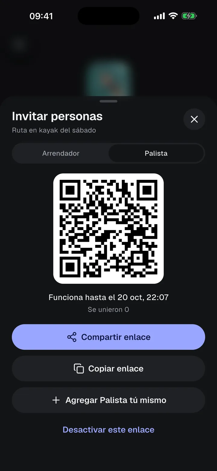Invita a personas con un código QR