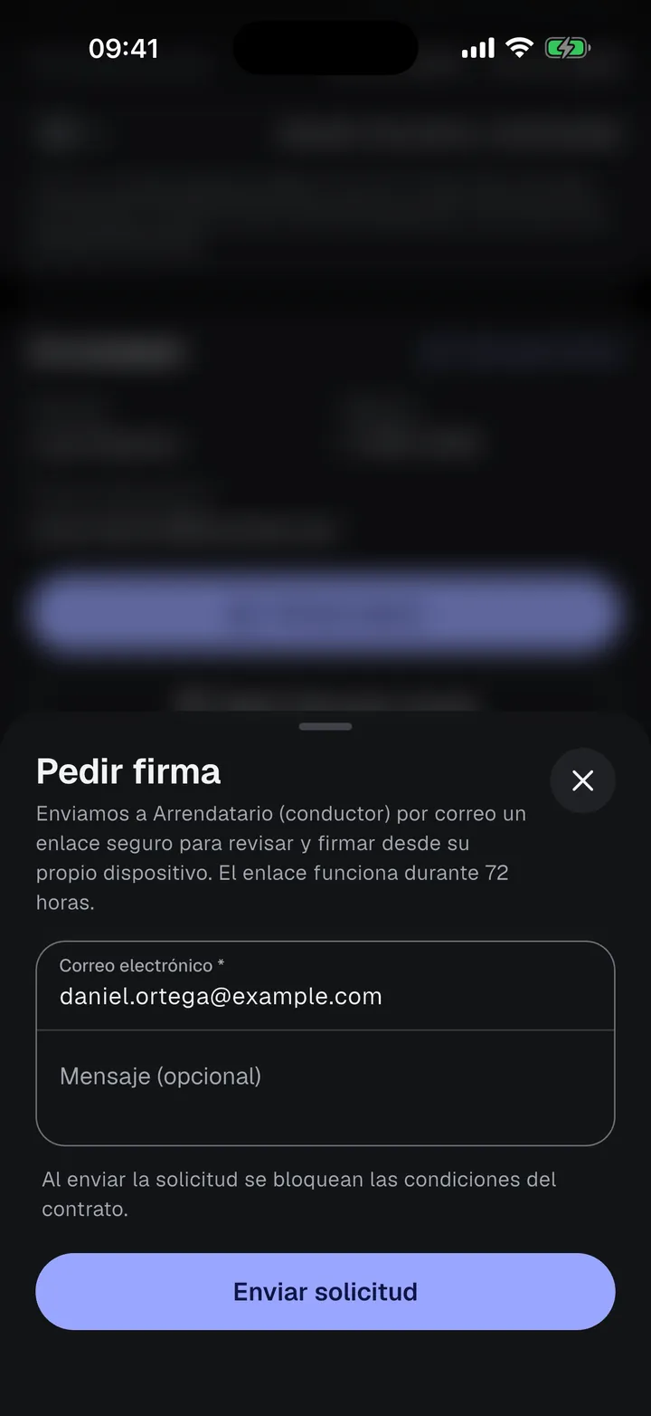 Pedir firma por correo